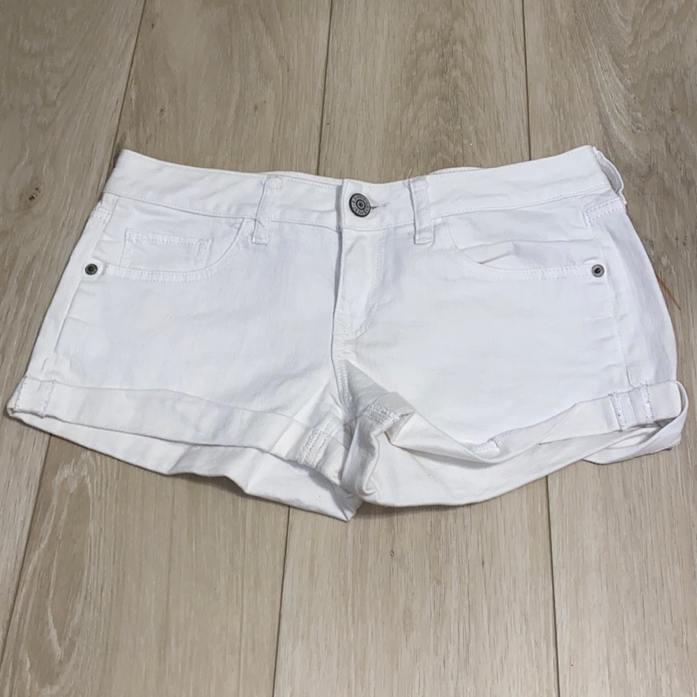 White Jean Shorts